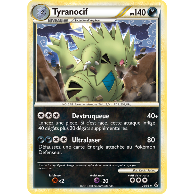 Carte Pokémon Tyranocif 26/95 Rare Déchaînement