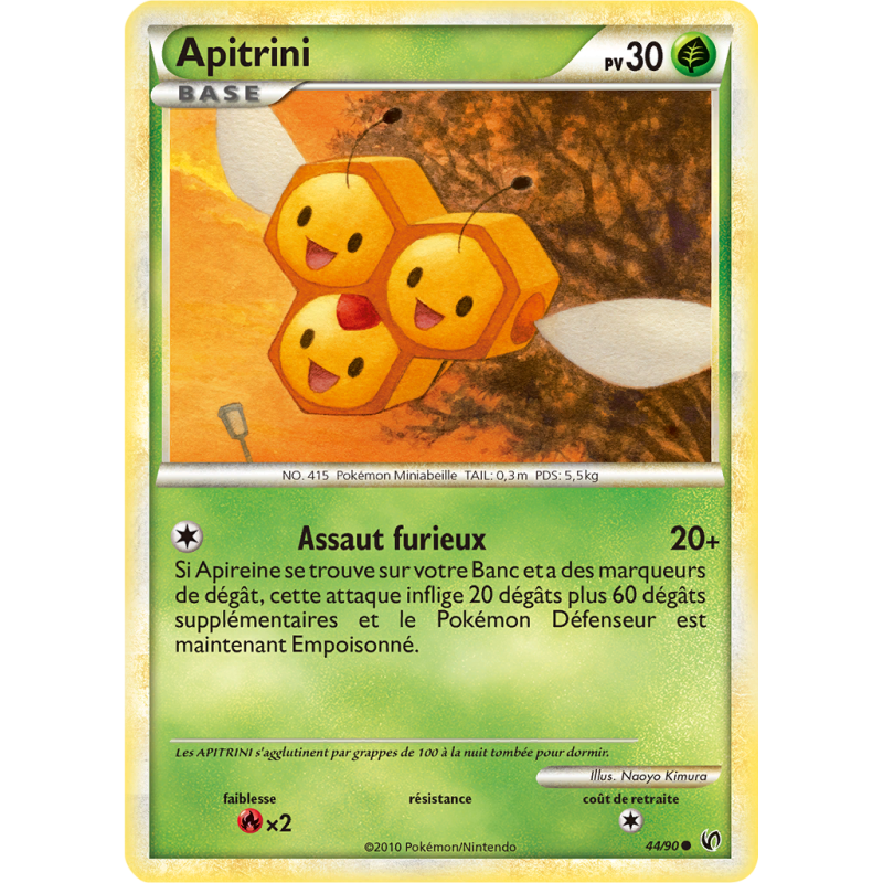 Carte Pokémon Apitrini 44/90 Commune Indomptable
