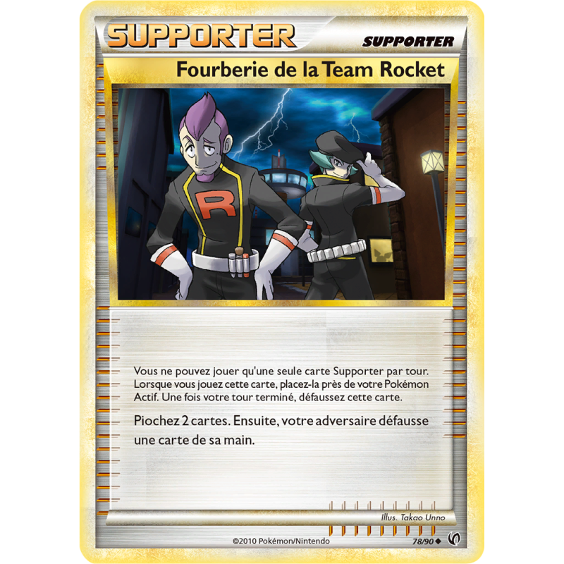 Carte Pokémon Fourberie de la Team Rocket 78/90 Peu commune Indomptable