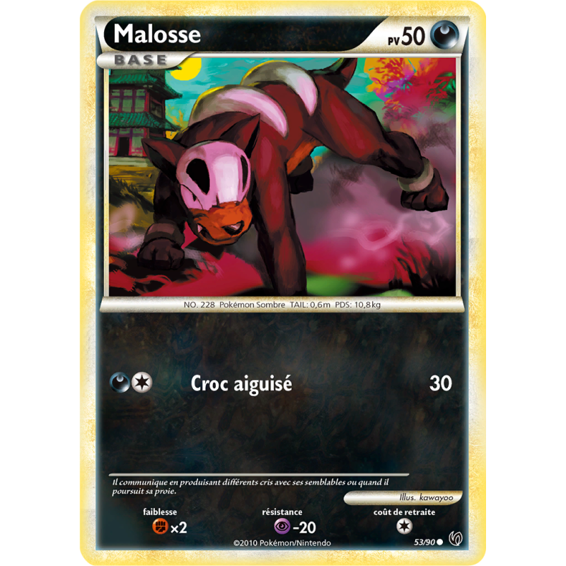 Carte Pokémon Malosse 53/90 Commune Indomptable