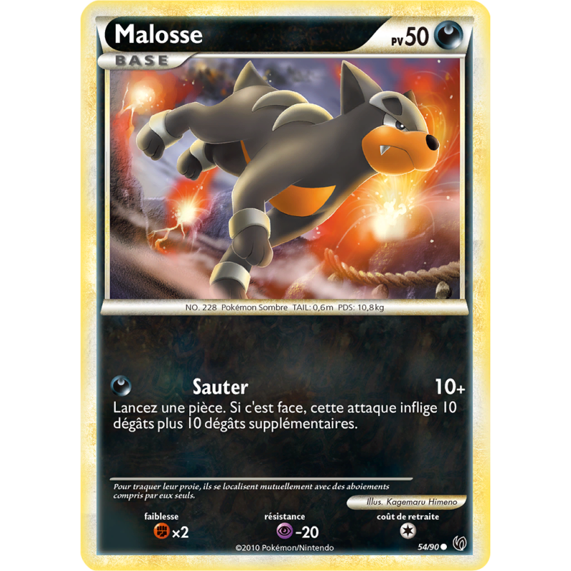 Carte Pokémon Malosse 54/90 Commune Indomptable