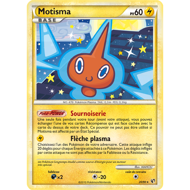 Carte Pokémon Motisma 20/90 Rare Indomptable