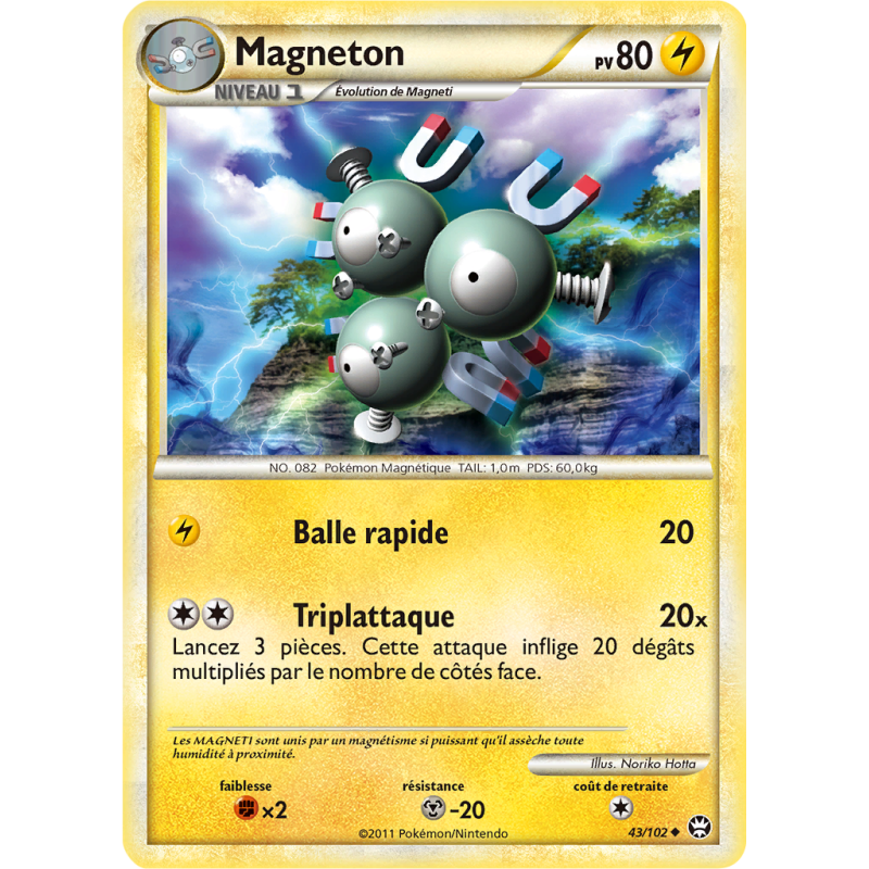 Carte Pokémon Magneton 43/102 Peu commune Triomphe