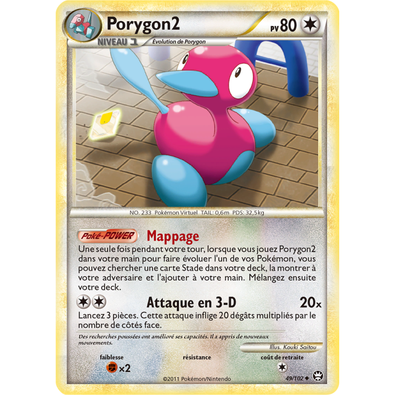Carte Pokémon Porygon2 49/102 Peu commune Triomphe