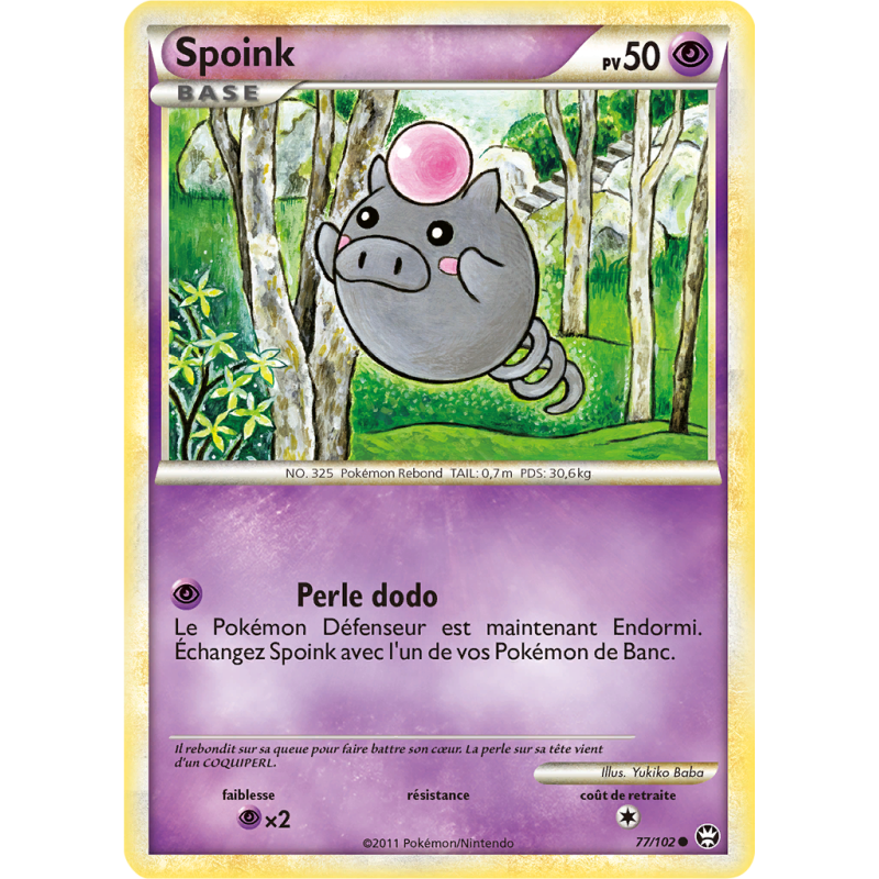 Carte Pokémon Spoink 77/102 Commune Triomphe