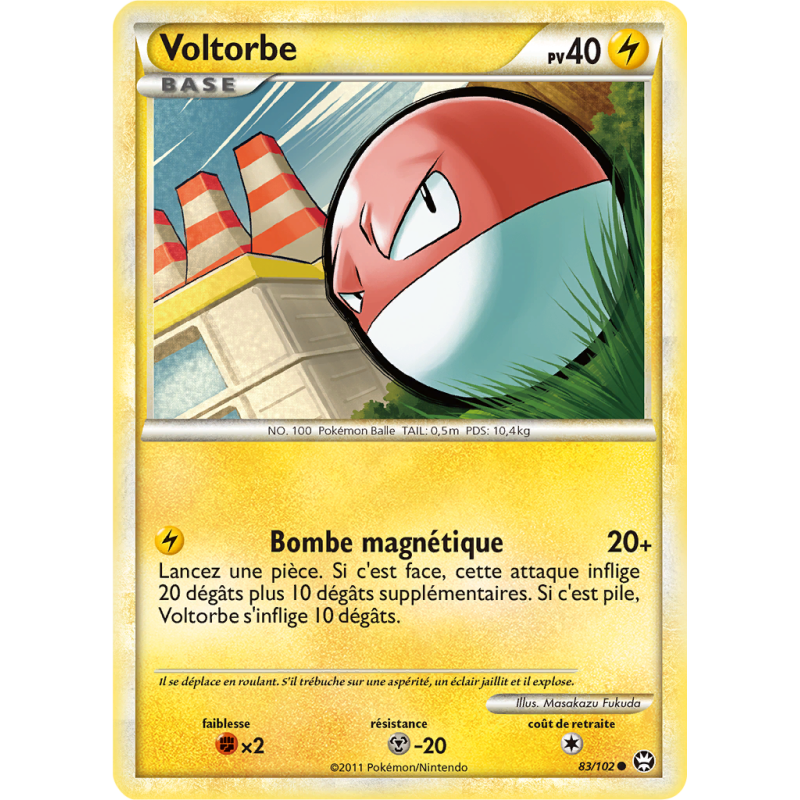 Carte Pokémon Voltorbe 83/102 Commune Triomphe
