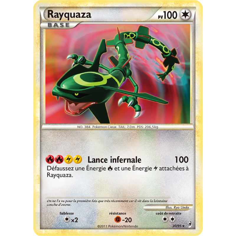 Carte Pokémon Rayquaza 20/95 Holographique L'Appel des Légendes