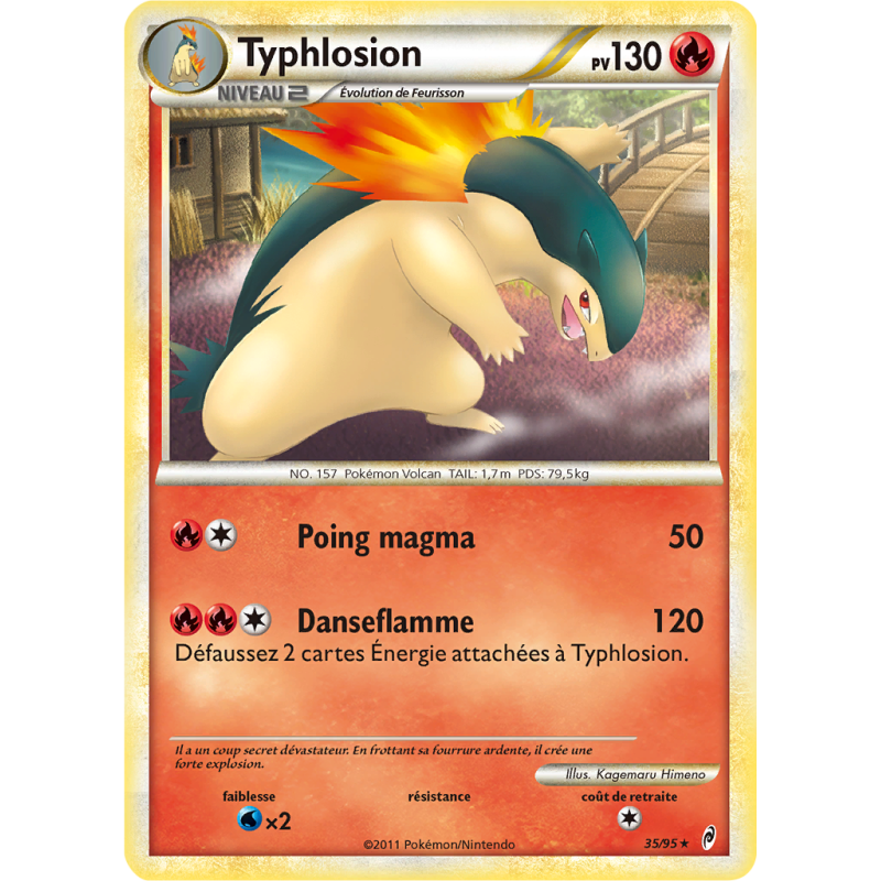 Carte Pokémon Typhlosion 35/95 Rare L'Appel des Légendes