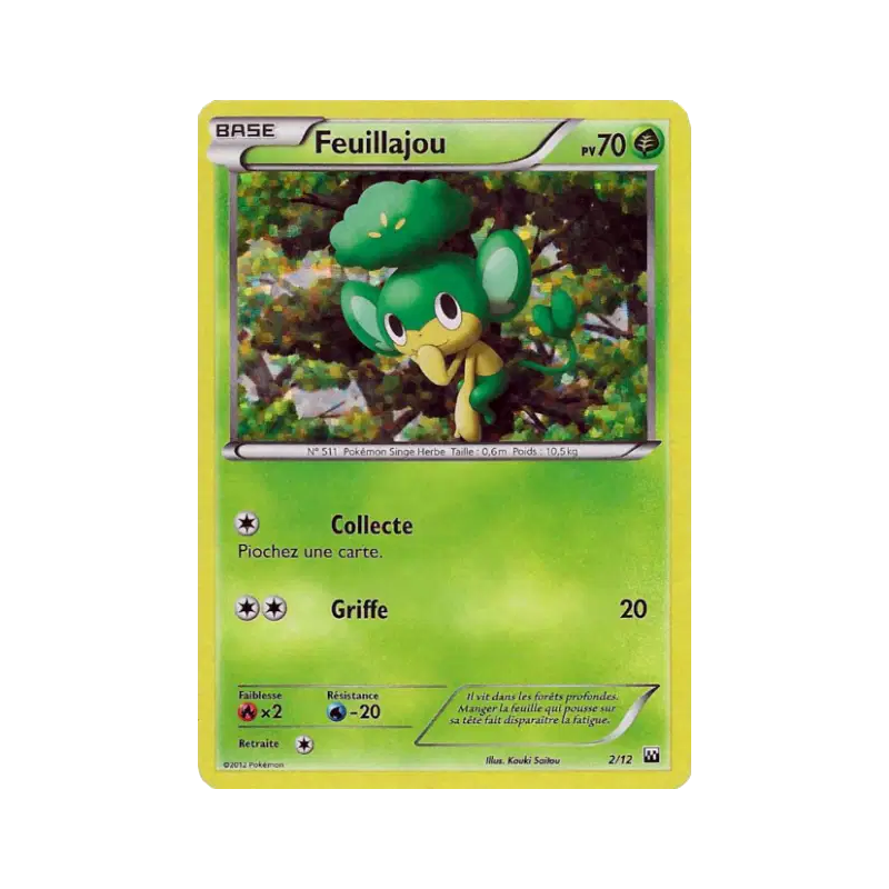 Carte Pokémon Feuillajou 2/12 Promo Collection McDonald's 2012