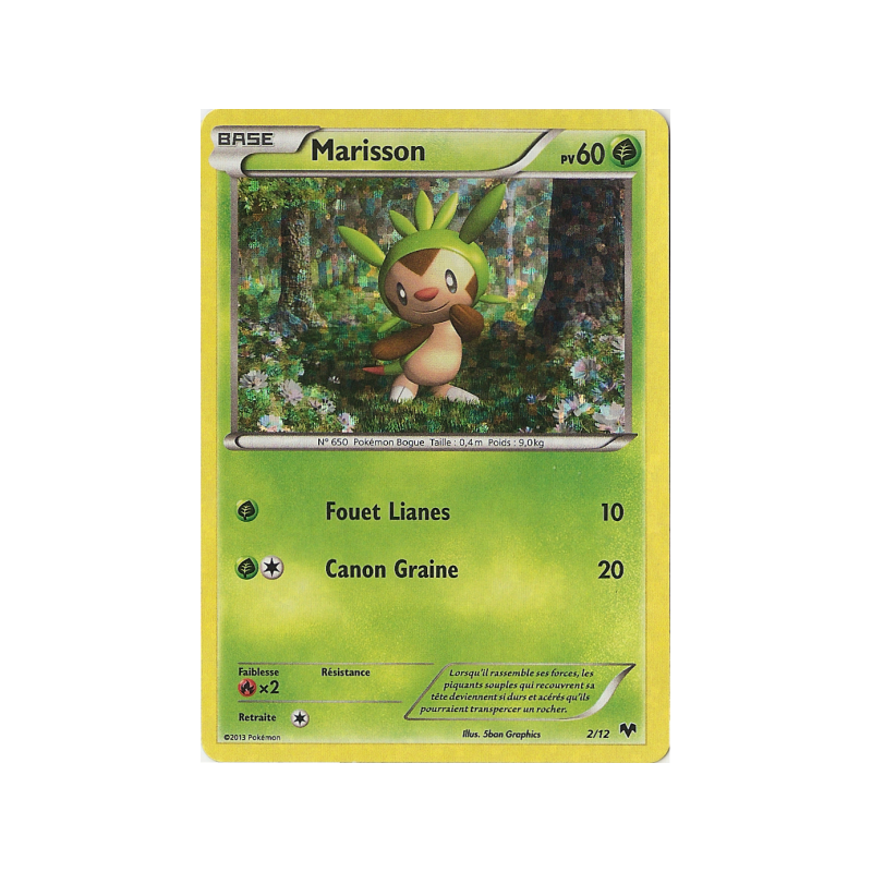 Carte Pokémon Marisson 2/12 Promo Collection McDonald's 2014