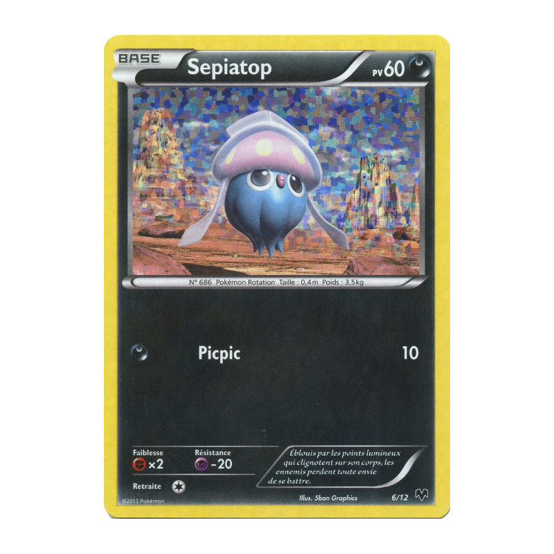 Carte Pokémon Sepiatop 6/12 Promo Collection McDonald's 2014