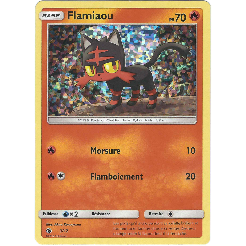 Carte Pokémon Flamiaou 3/12 Promo Collection McDonald's 2017