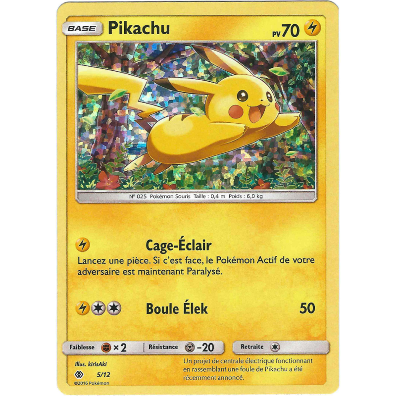 Carte Pokémon Pikachu 5/12 Promo Collection McDonald's 2017