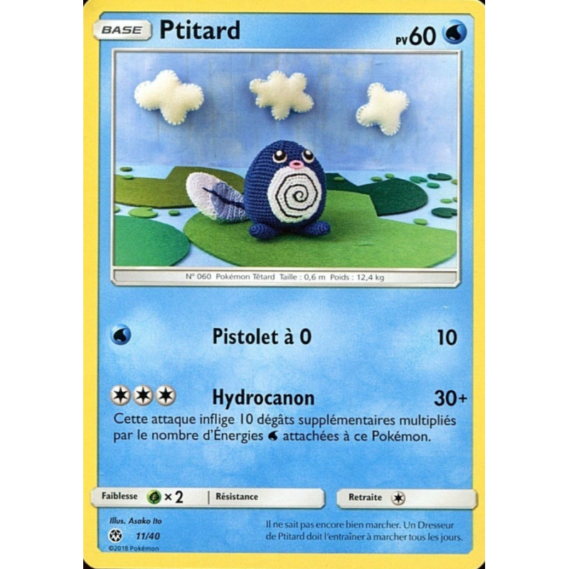 Carte Pokémon Ptitard 11/40 Promo Collection McDonald's 2018 (France)
