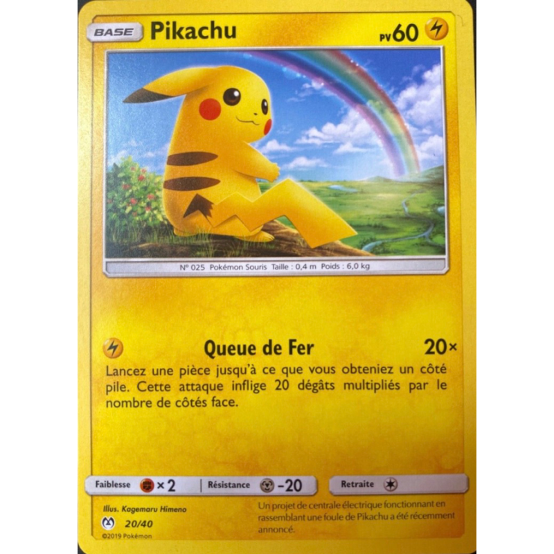 Carte Pokémon Pikachu 20/40 Promo Collection McDonald's 2019 (France)