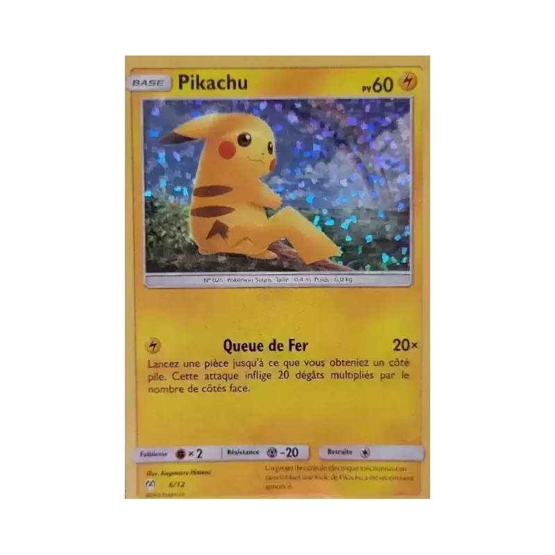 Carte Pokémon Pikachu 6/12 Promo Collection McDonald's 2019 (International)
