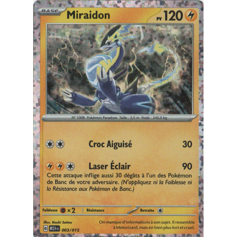 Carte Pokémon Miraidon 003/015 Promo Collection McDonald's 2024