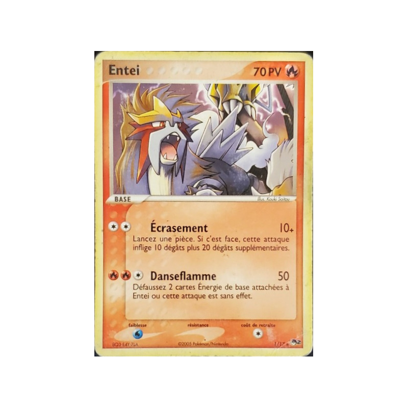 Carte Pokémon Entei 1/17 Promo POP Série 2
