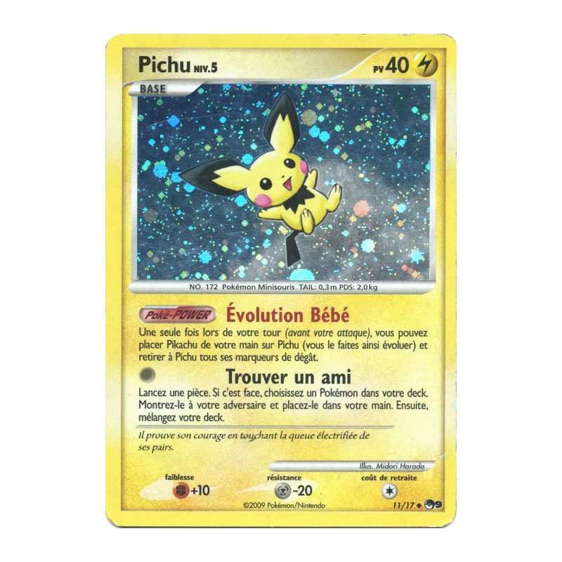 Carte Pokémon Pichu 11/17 Promo POP Série 9