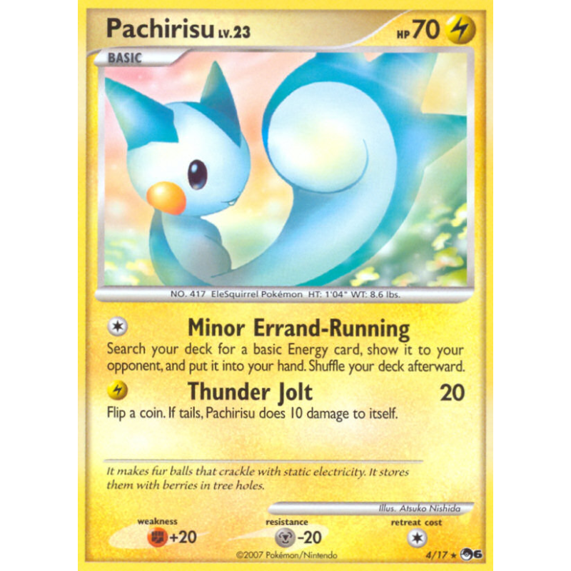 Carte Pokémon Pachirisu 4/17 Promo POP Series 6