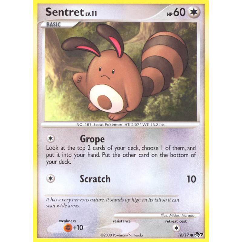 Carte Pokémon Sentret 16/17 Promo POP Series 7