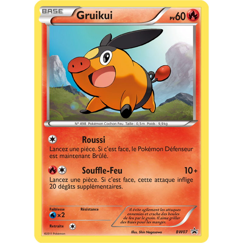 Carte Pokémon Gruikui BW07 Promo BW