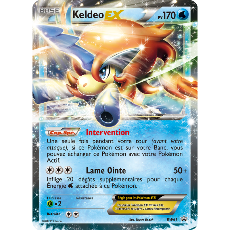 Carte Pokémon Keldeo-EX BW61 Promo BW