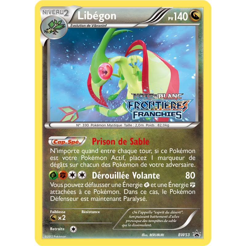 Carte Pokémon Libégon BW53 Promo BW