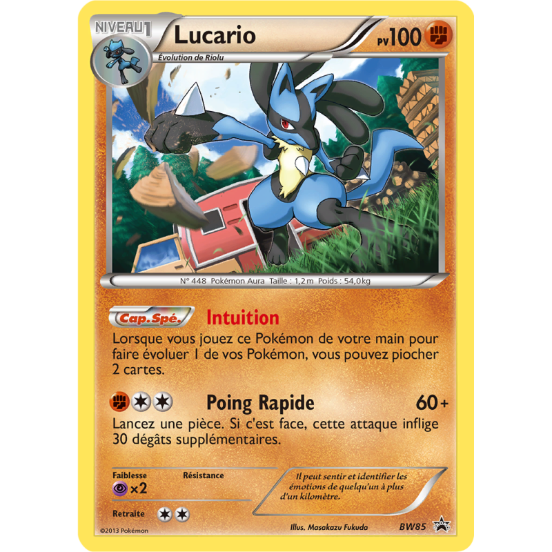 Carte Pokémon Lucario BW85 Promo BW