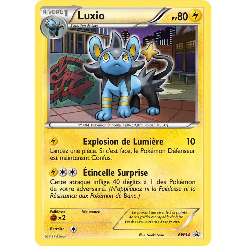 Carte Pokémon Luxio BW34 Promo BW