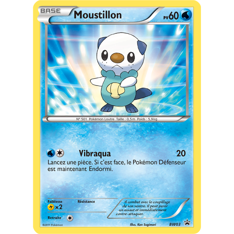 Carte Pokémon Moustillon BW03 Promo BW