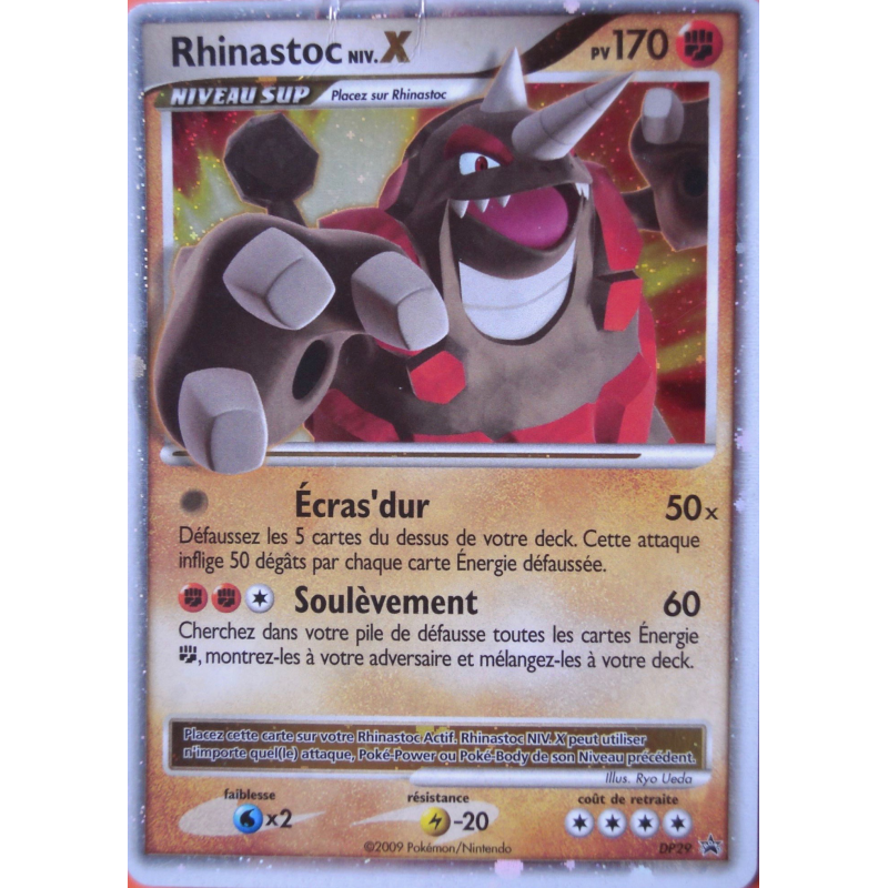 Carte Pokémon Rhinastoc NIV.X DP29 Promo DP