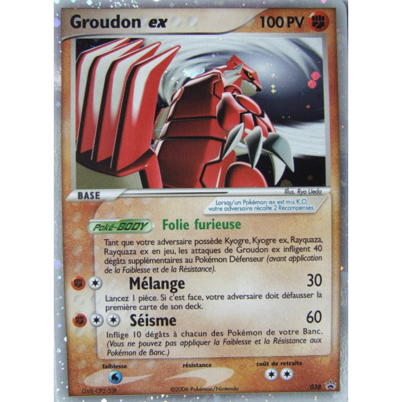 Carte Pokémon Groudon ex 38 Promo Nintendo