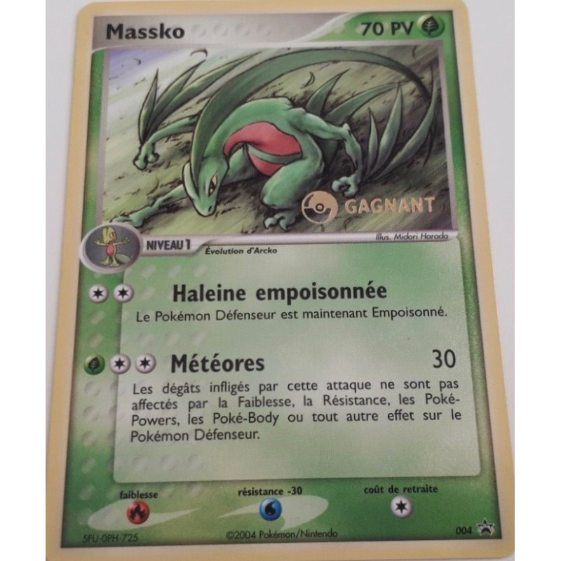 Carte Pokémon Massko 4 Promo Nintendo