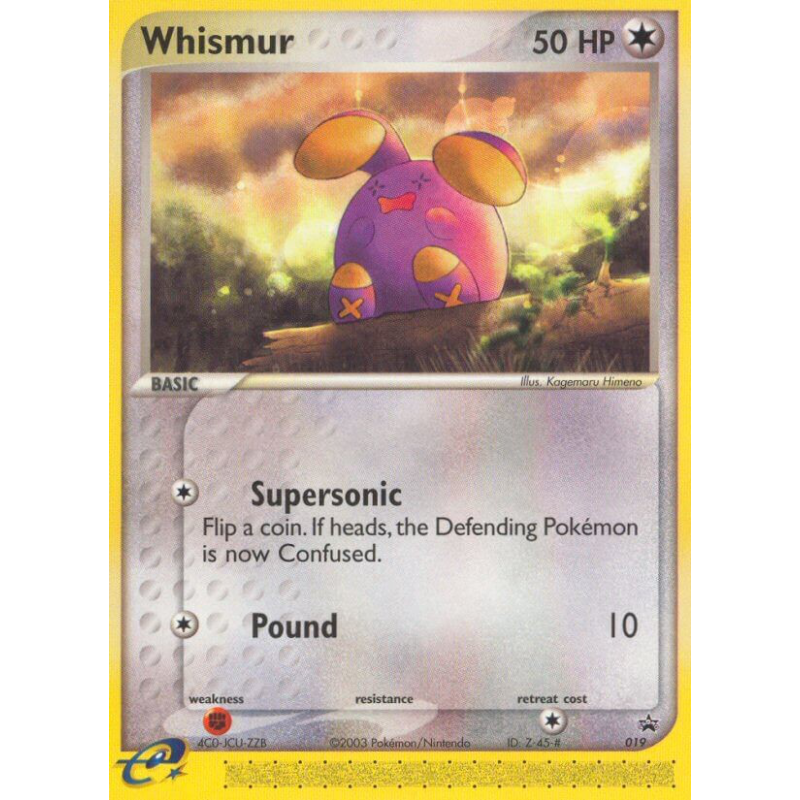 Carte Pokémon Whismur 19 Promo Nintendo