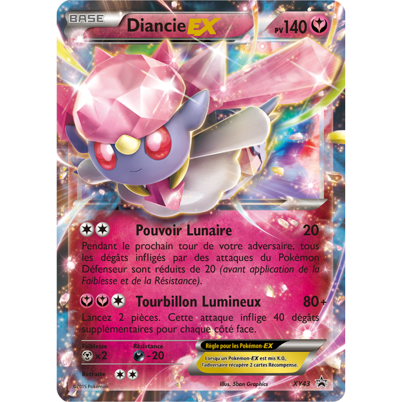 Carte Pokémon Diancie-EX XY43 Promo XY