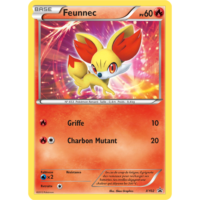 Carte Pokémon Feunnec XY02 Promo XY