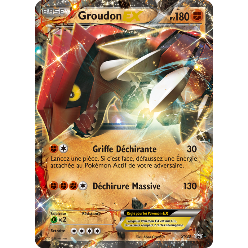 Carte Pokémon Groudon-EX XY42 Promo XY