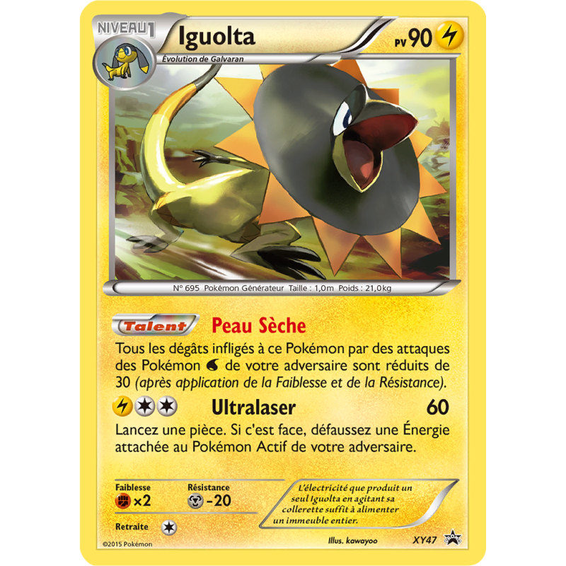 Carte Pokémon Iguolta XY47 Promo XY