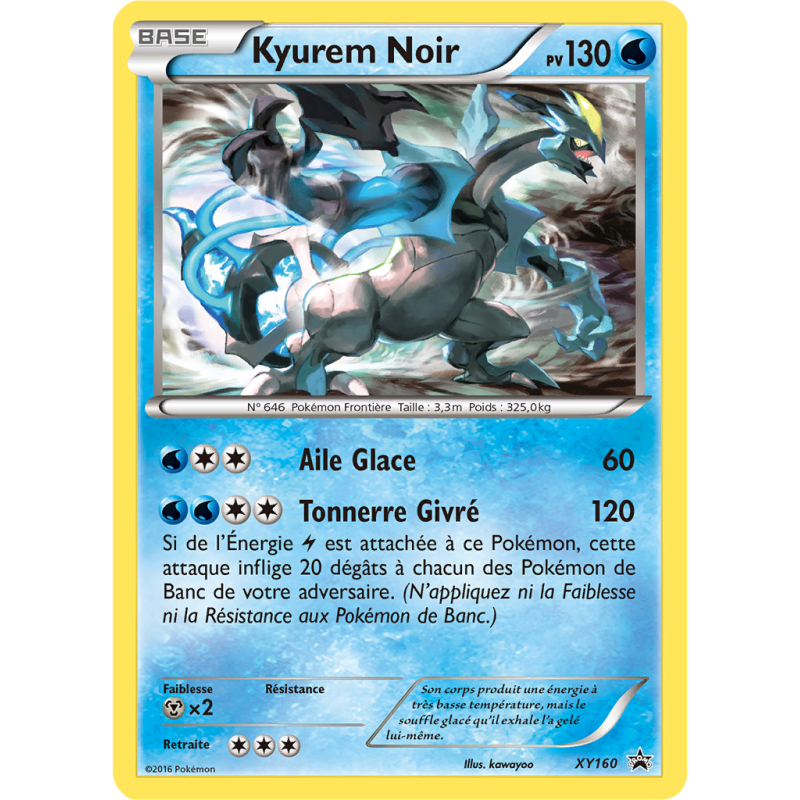 Carte Pokémon Kyurem Noir XY160 Promo XY