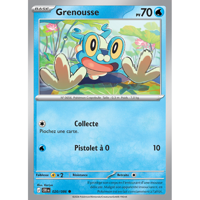 Carte Pokémon Grenousse 020/086 Commune Chaos Ascendant