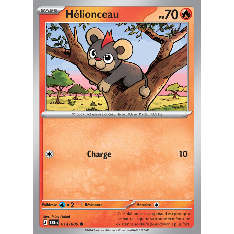 Carte Pokémon Hélionceau 014/086 Commune Chaos Ascendant