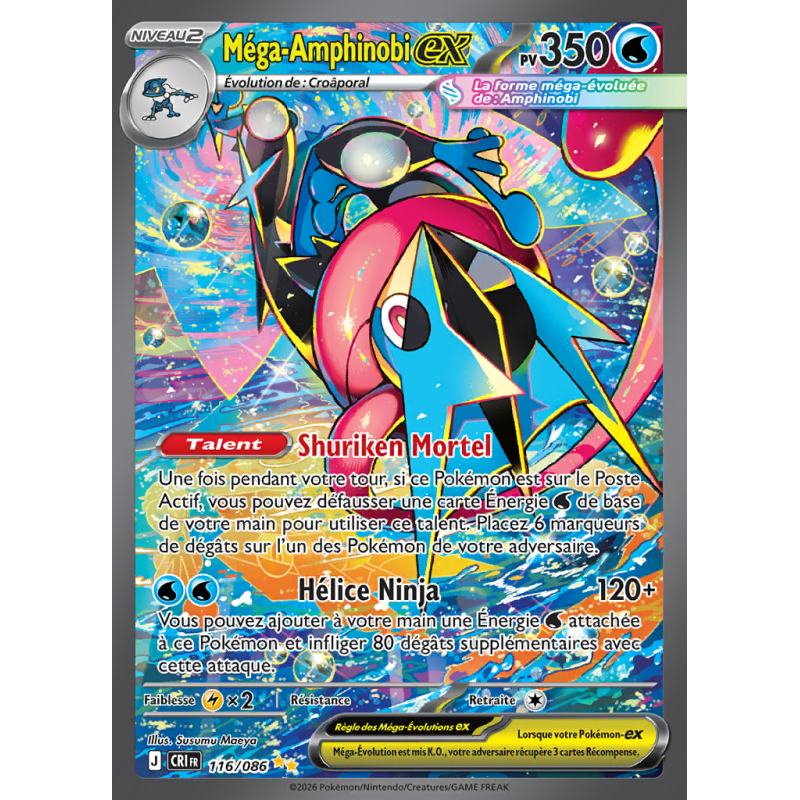 Carte Pokémon Méga-Amphinobi-ex 116/086 Alternative Chaos Ascendant