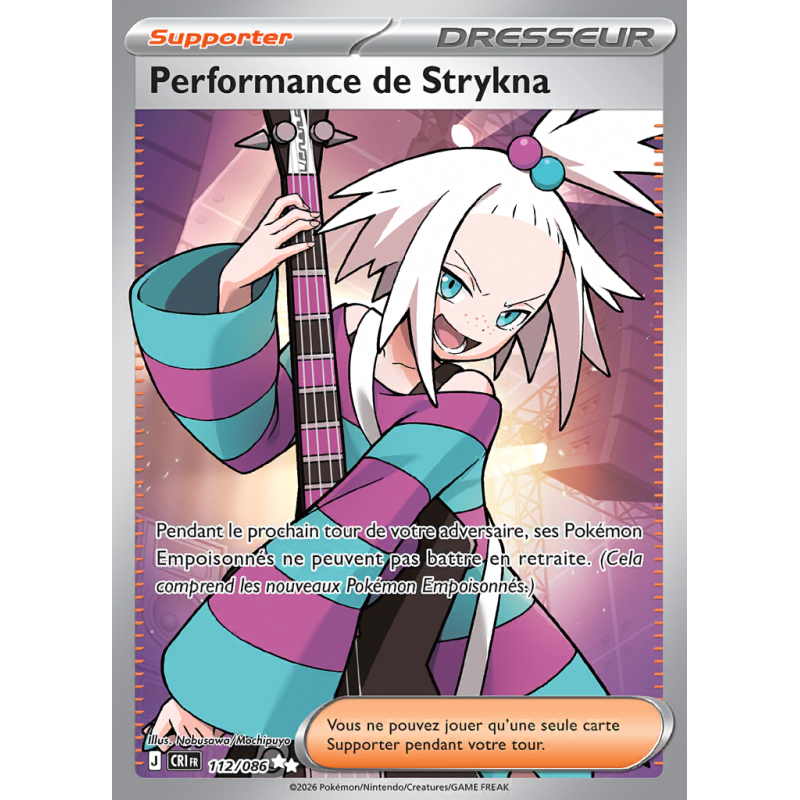 Carte Pokémon Performance de Strykna 112/086 Ultra Rare Chaos Ascendant