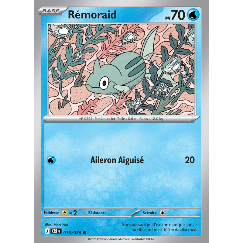 Carte Pokémon Rémoraid 016/086 Commune Chaos Ascendant