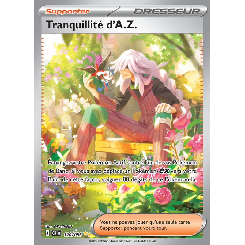 Carte Pokémon Tranquillité d'A.Z. 120/086 Alternative Chaos Ascendant