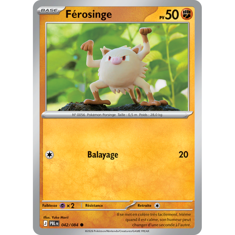 Carte Pokémon Férosinge 042/084 Commune Nuit Noire