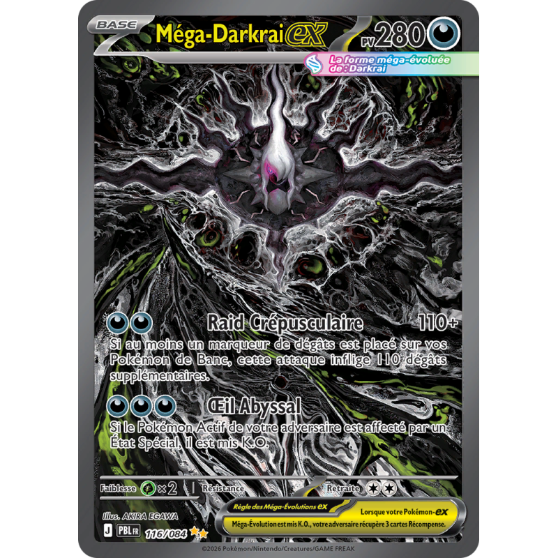 Carte Pokémon Méga-Darkrai-ex 116/084 Alternative Nuit Noire