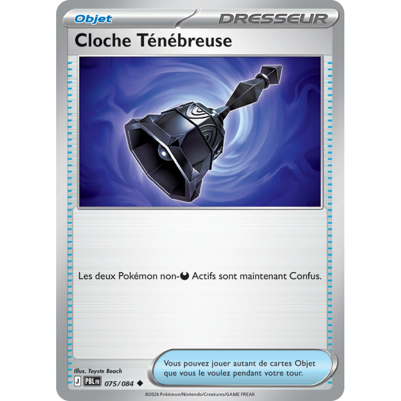 Carte Pokémon Cloche Ténébreuse 075/084 Peu commune Nuit Noire